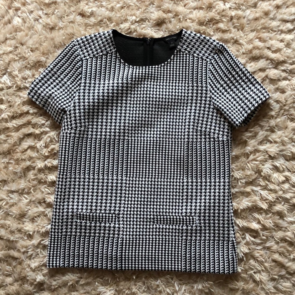 Ann Taylor Houndstooth Top